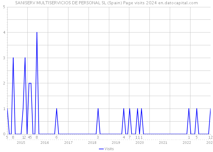 SANISERV MULTISERVICIOS DE PERSONAL SL (Spain) Page visits 2024 
