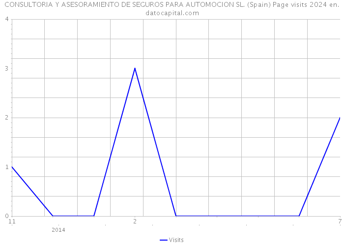 CONSULTORIA Y ASESORAMIENTO DE SEGUROS PARA AUTOMOCION SL. (Spain) Page visits 2024 