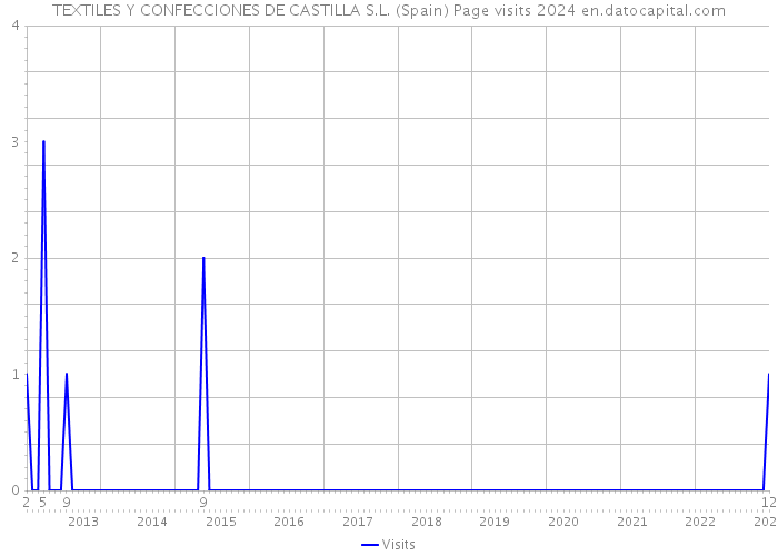 TEXTILES Y CONFECCIONES DE CASTILLA S.L. (Spain) Page visits 2024 