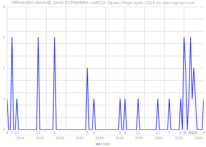 FERNANDO MANUEL SANZ EXTREMERA GARCIA (Spain) Page visits 2024 