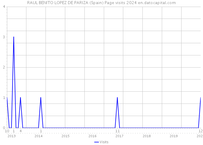 RAUL BENITO LOPEZ DE PARIZA (Spain) Page visits 2024 