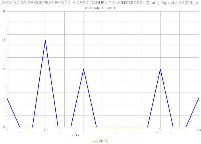 ASOCIACION DE COMPRAS ESPAÑOLA DE SOLDADURA Y SUMINISTROS SL (Spain) Page visits 2024 