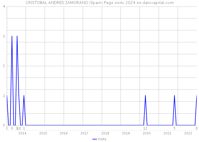 CRISTOBAL ANDRES ZAMORANO (Spain) Page visits 2024 