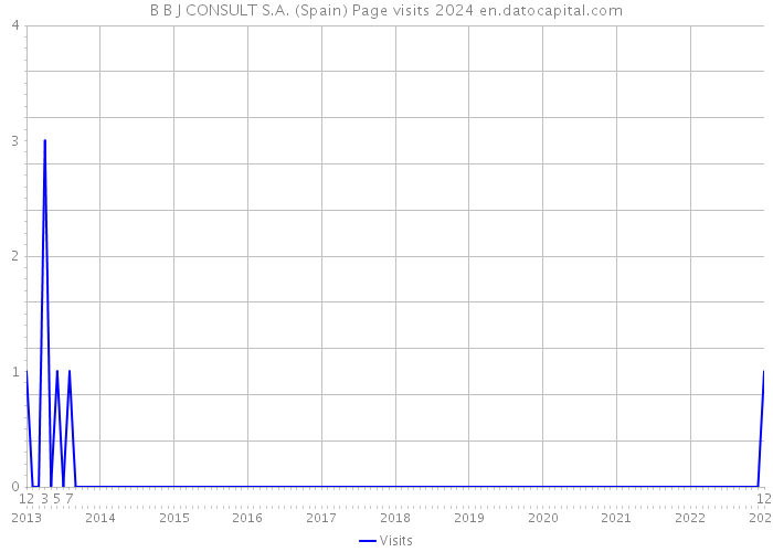 B B J CONSULT S.A. (Spain) Page visits 2024 