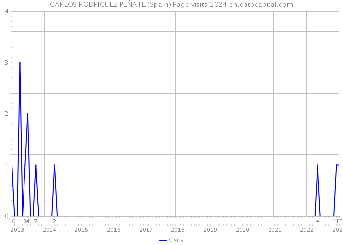 CARLOS RODRIGUEZ PEÑATE (Spain) Page visits 2024 