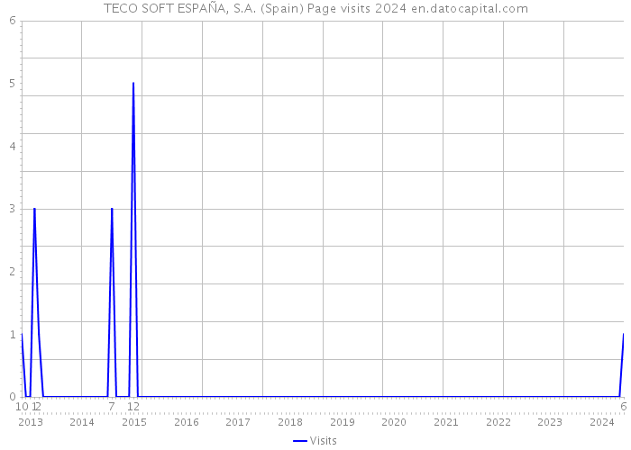 TECO SOFT ESPAÑA, S.A. (Spain) Page visits 2024 