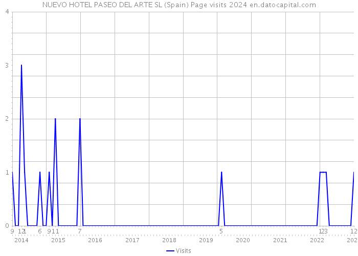 NUEVO HOTEL PASEO DEL ARTE SL (Spain) Page visits 2024 