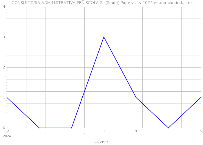 CONSULTORIA ADMINISTRATIVA PEÑISCOLA SL (Spain) Page visits 2024 