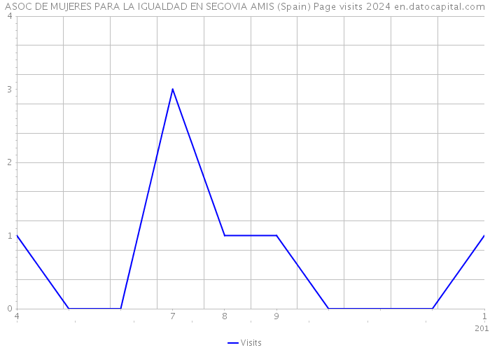 ASOC DE MUJERES PARA LA IGUALDAD EN SEGOVIA AMIS (Spain) Page visits 2024 