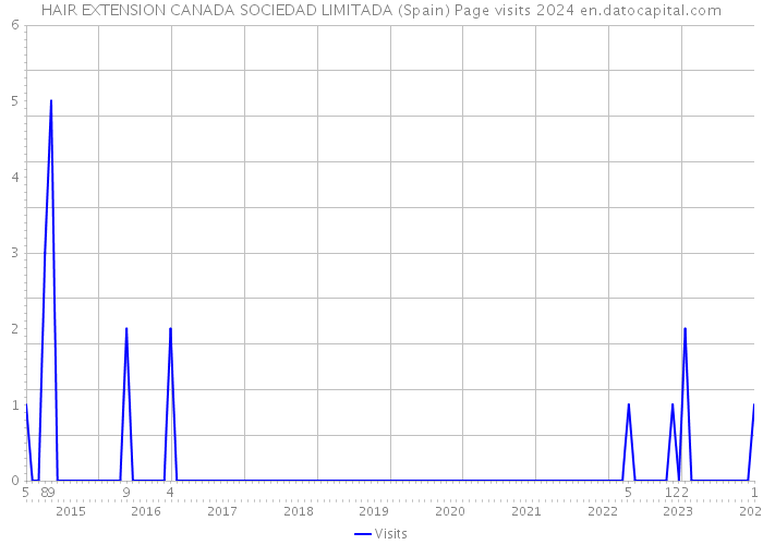 HAIR EXTENSION CANADA SOCIEDAD LIMITADA (Spain) Page visits 2024 