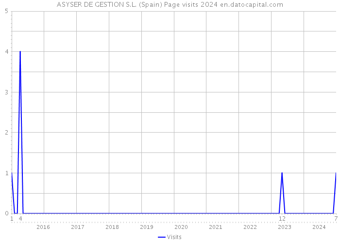 ASYSER DE GESTION S.L. (Spain) Page visits 2024 