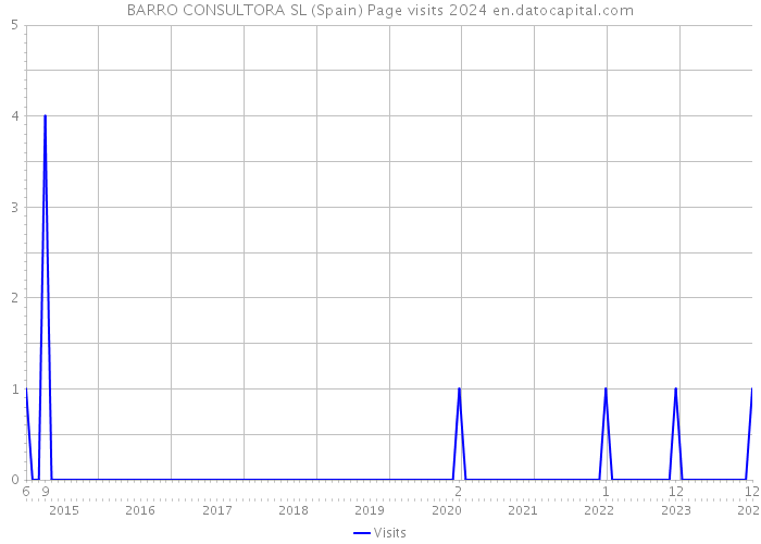 BARRO CONSULTORA SL (Spain) Page visits 2024 