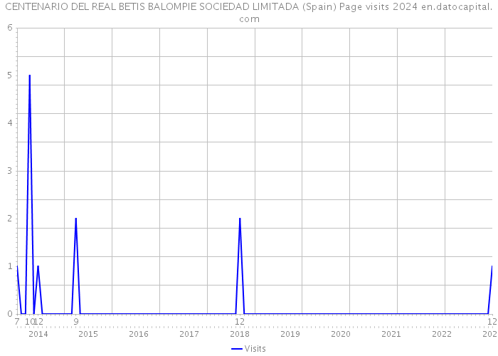 CENTENARIO DEL REAL BETIS BALOMPIE SOCIEDAD LIMITADA (Spain) Page visits 2024 