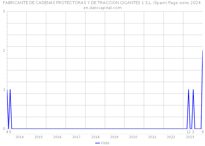 FABRICANTE DE CADENAS PROTECTORAS Y DE TRACCION GIGANTES 1 S.L. (Spain) Page visits 2024 