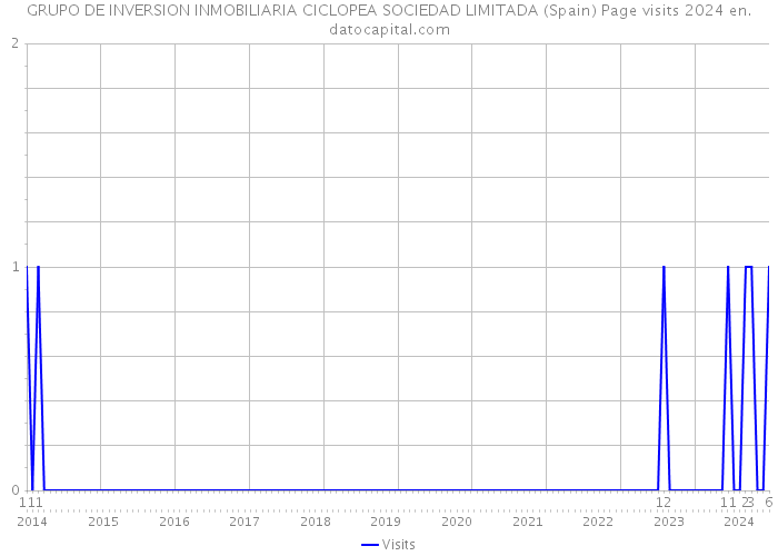 GRUPO DE INVERSION INMOBILIARIA CICLOPEA SOCIEDAD LIMITADA (Spain) Page visits 2024 
