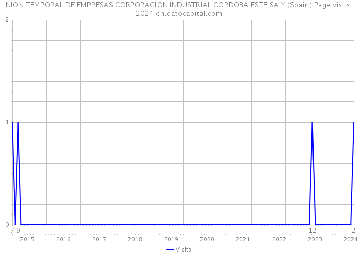 NION TEMPORAL DE EMPRESAS CORPORACION INDUSTRIAL CORDOBA ESTE SA Y (Spain) Page visits 2024 