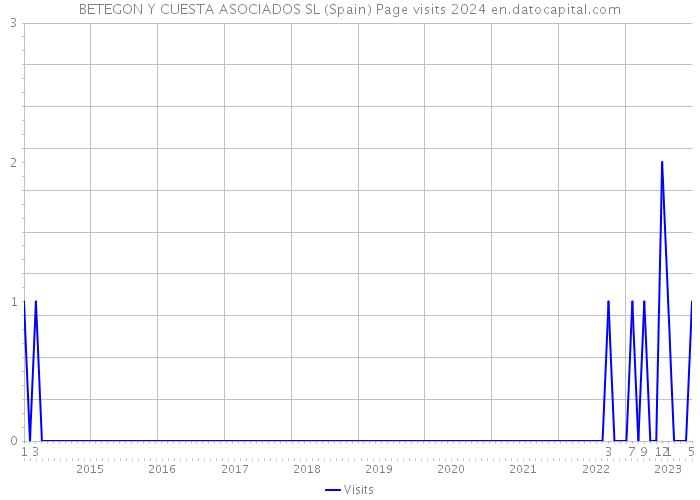 BETEGON Y CUESTA ASOCIADOS SL (Spain) Page visits 2024 