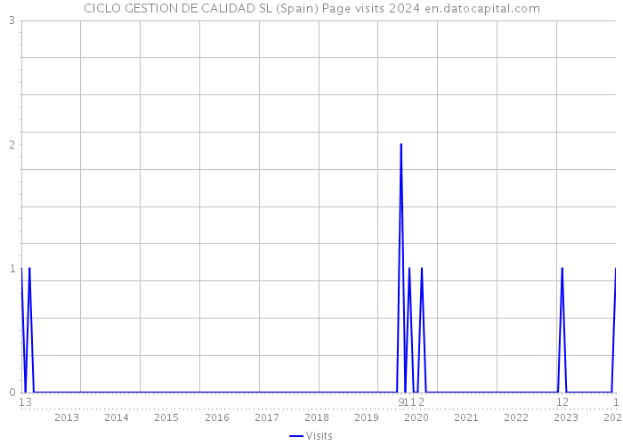 CICLO GESTION DE CALIDAD SL (Spain) Page visits 2024 