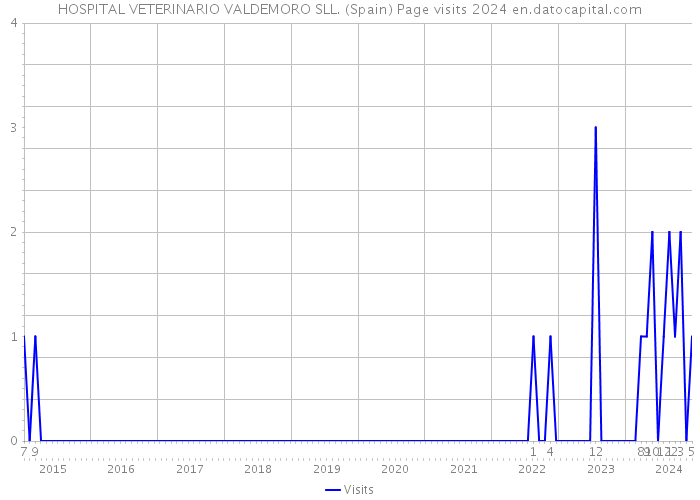 HOSPITAL VETERINARIO VALDEMORO SLL. (Spain) Page visits 2024 