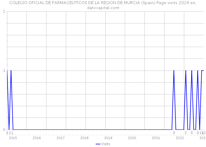 COLEGIO OFICIAL DE FARMACEUTICOS DE LA REGION DE MURCIA (Spain) Page visits 2024 