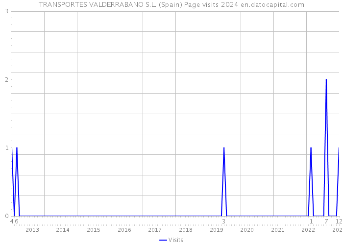 TRANSPORTES VALDERRABANO S.L. (Spain) Page visits 2024 