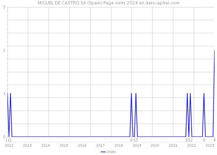 MIGUEL DE CASTRO SA (Spain) Page visits 2024 