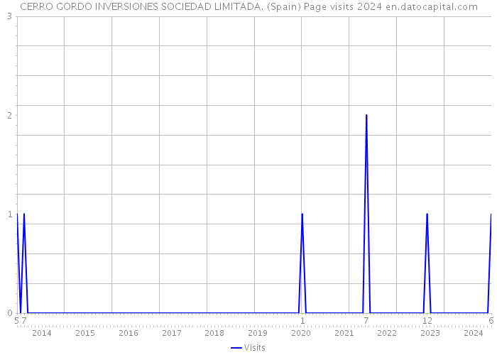 CERRO GORDO INVERSIONES SOCIEDAD LIMITADA. (Spain) Page visits 2024 