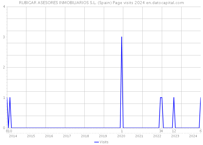 RUBIGAR ASESORES INMOBILIARIOS S.L. (Spain) Page visits 2024 