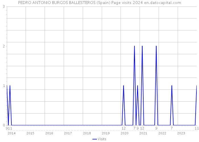 PEDRO ANTONIO BURGOS BALLESTEROS (Spain) Page visits 2024 