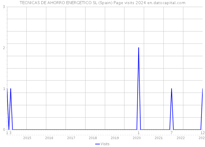 TECNICAS DE AHORRO ENERGETICO SL (Spain) Page visits 2024 