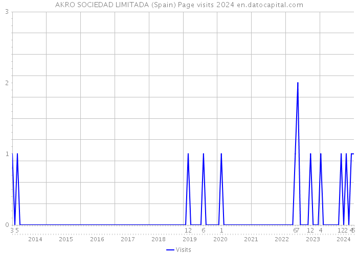 AKRO SOCIEDAD LIMITADA (Spain) Page visits 2024 