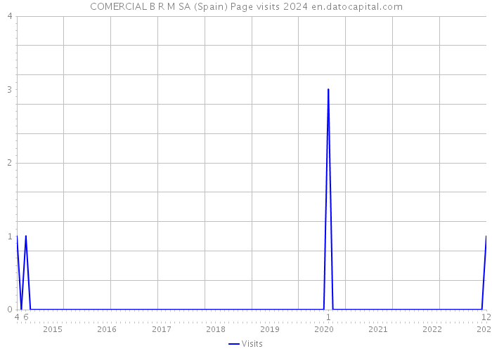 COMERCIAL B R M SA (Spain) Page visits 2024 
