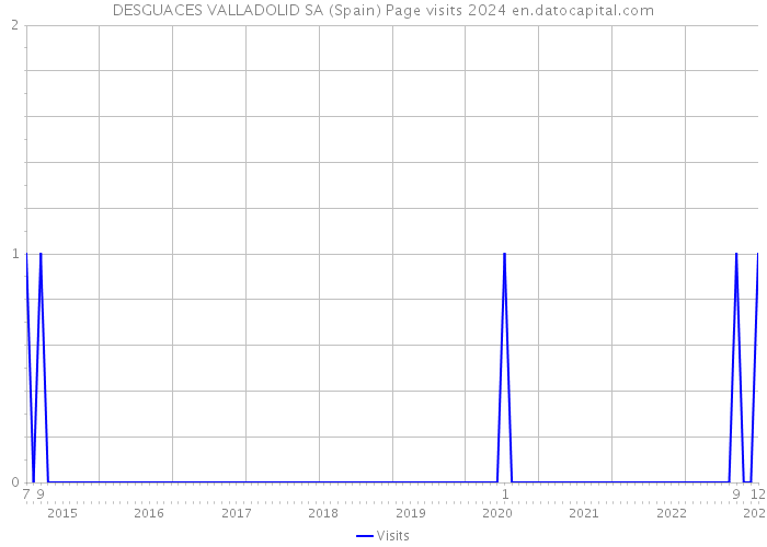 DESGUACES VALLADOLID SA (Spain) Page visits 2024 