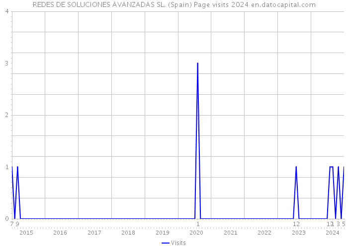 REDES DE SOLUCIONES AVANZADAS SL. (Spain) Page visits 2024 