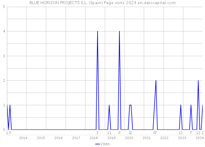 BLUE HORIZON PROJECTS S.L. (Spain) Page visits 2024 