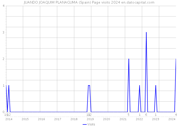 JUANDO JOAQUIM PLANAGUMA (Spain) Page visits 2024 