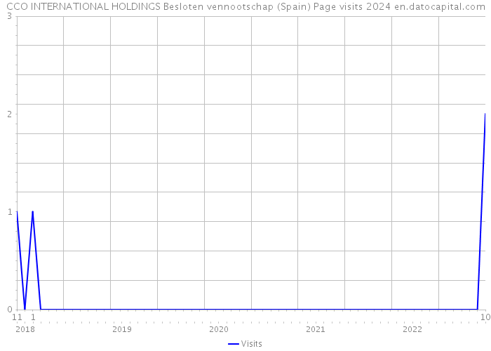 CCO INTERNATIONAL HOLDINGS Besloten vennootschap (Spain) Page visits 2024 