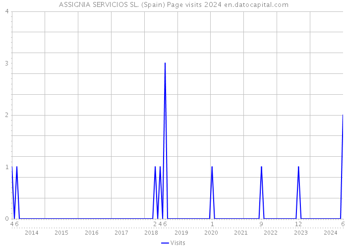 ASSIGNIA SERVICIOS SL. (Spain) Page visits 2024 