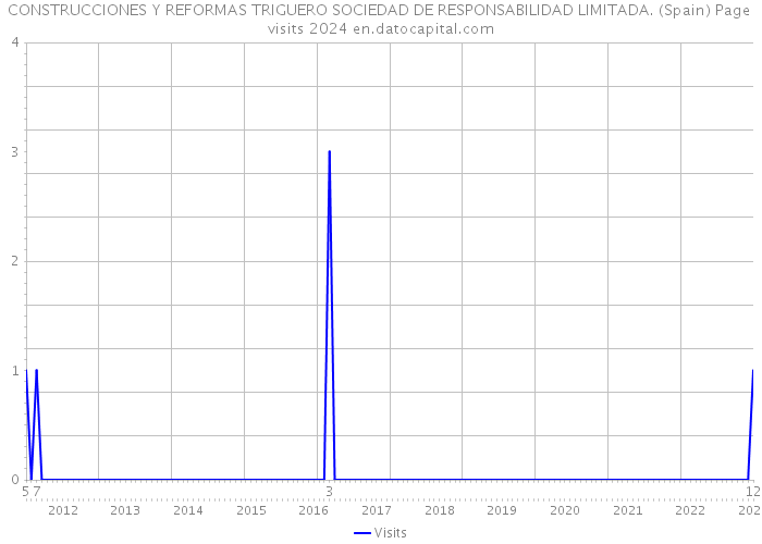 CONSTRUCCIONES Y REFORMAS TRIGUERO SOCIEDAD DE RESPONSABILIDAD LIMITADA. (Spain) Page visits 2024 