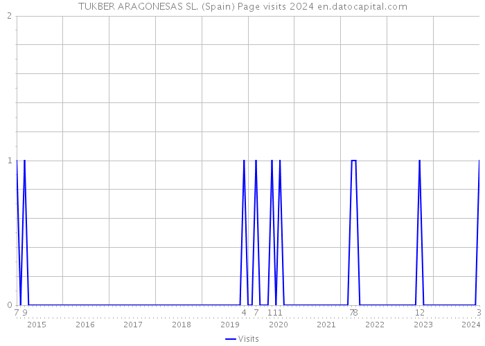 TUKBER ARAGONESAS SL. (Spain) Page visits 2024 