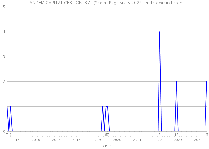 TANDEM CAPITAL GESTION S.A. (Spain) Page visits 2024 