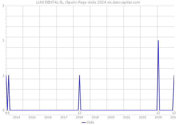 LUNI DENTAL SL. (Spain) Page visits 2024 