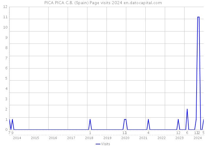 PICA PICA C.B. (Spain) Page visits 2024 