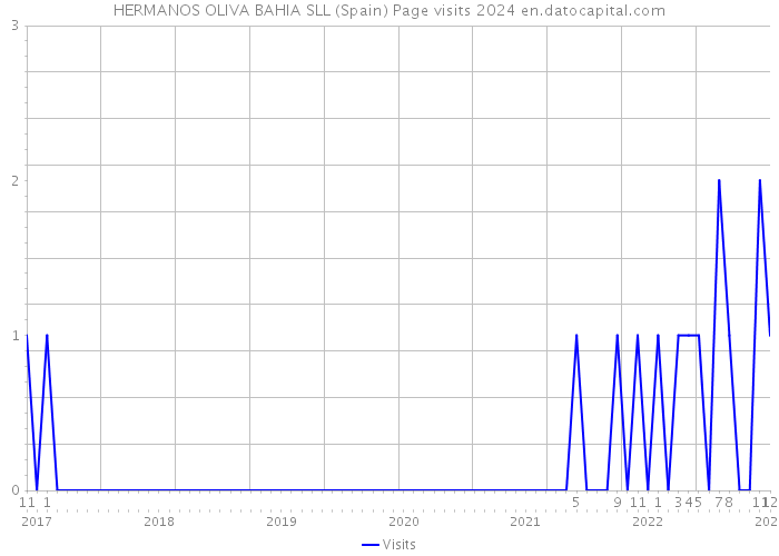 HERMANOS OLIVA BAHIA SLL (Spain) Page visits 2024 