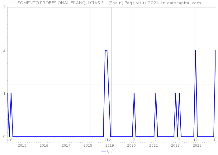 FOMENTO PROFESIONAL FRANQUICIAS SL. (Spain) Page visits 2024 