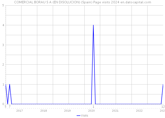 COMERCIAL BORAU S A (EN DISOLUCION) (Spain) Page visits 2024 