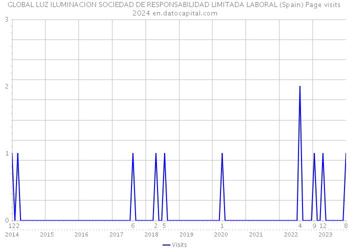 GLOBAL LUZ ILUMINACION SOCIEDAD DE RESPONSABILIDAD LIMITADA LABORAL (Spain) Page visits 2024 