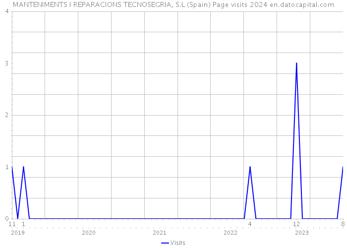 MANTENIMENTS I REPARACIONS TECNOSEGRIA, S.L (Spain) Page visits 2024 