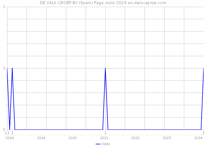 DE VALK GROEP BV (Spain) Page visits 2024 