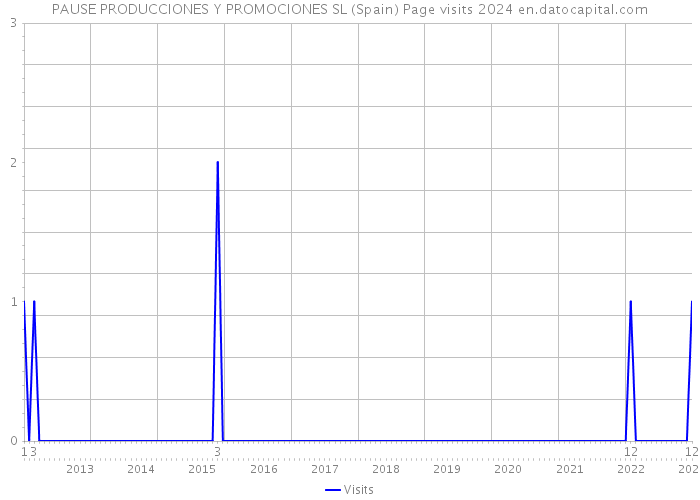 PAUSE PRODUCCIONES Y PROMOCIONES SL (Spain) Page visits 2024 